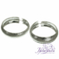 Aros de Plata 925 diseño media caña piel de 40 mm de diámetro