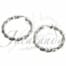 Aros de Plata 925 diseño torzada fina con grecas de 35 mm de diámetro