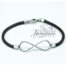 Pulsera de Piel Marrón con centro Infinito