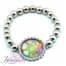 Pulsera perlas de metal enchapadas en plata simbolo 7 chakras