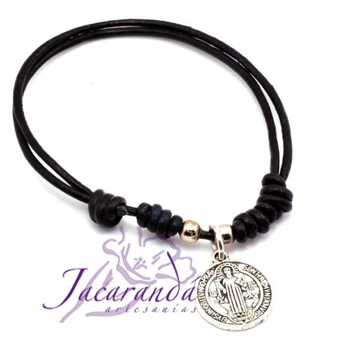 Pulsera medalla "San Benito" 3 1159 Pulsera medalla San Benito 2