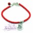 Pulsera de cuero rojo trenzado medalla "Te Quiero Mucho"