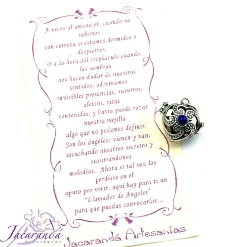 Colgante Llamador de angeles corazon enchapado en plata 2 1329 1