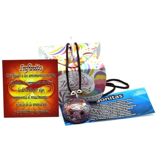 1401 Colgante orgonita infinito con piedra 7 chacras 3