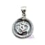 Colgante de Plata Amuleto del OM rodeado de Serpiente