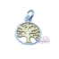 Colgante de plata 925 Arbol de la vida con centro dorado