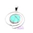 Colgante de plata 925 Espiral con Piedra Turquesa