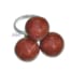 Anillo de plata 925 Tres bolas de coral esponja ajustable