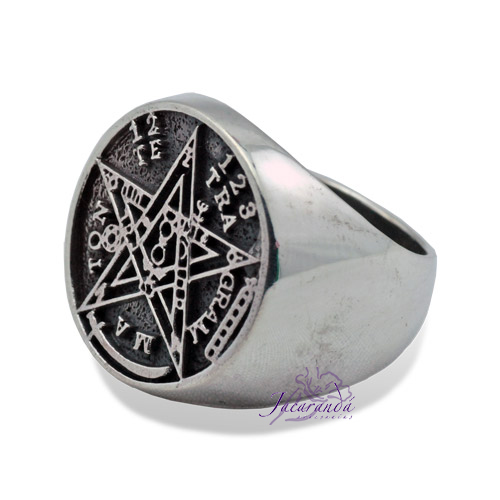9000 Anillo Simbolo tetragrammatron sello 2