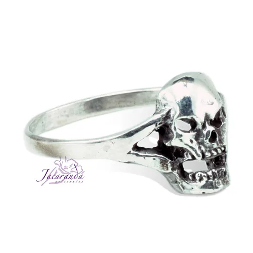 Anillo de Plata 925 calaveras demonio