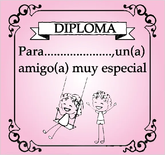 Diploma mejor amiga
