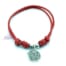 Pulsera de cuero rojo con colgante Tetragrammatron