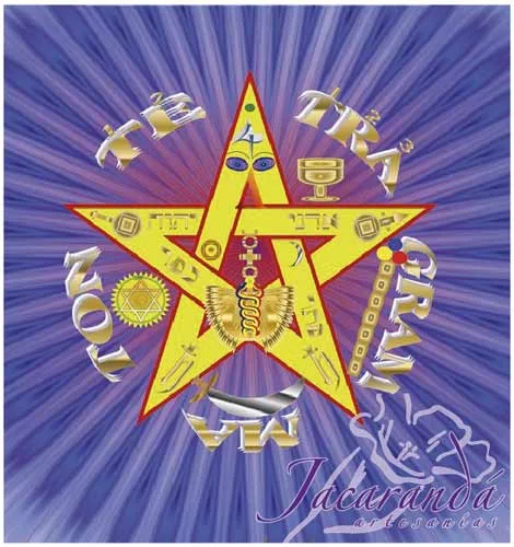 Colgante Tetragrammatón con cordón de piel rojo 4 Tetragramatron 2