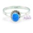 Anillo de plata 925 ópalo Azul diseño Ovalo 11 mm