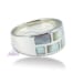 Anillo de Plata 925 incrustaciones de Nacar 7 piezas