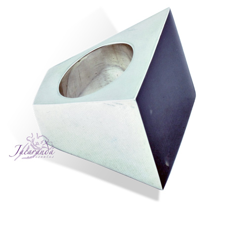 Anillo de Plata 925 Onix rectángulo pirámide