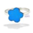 Anillo de plata 925 margarita turquesa 10 mm