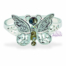 Anillo de plata 925 con circones cristal diseño Mariposas 15 mm