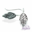Pendiente de plata 925 Mano de Fátima 15 x 10 mm