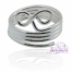 Anillo de alpaca enchapado en plata diseño Infinito de alambre