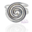 Anillo de alpaca enchapado en plata diseño Espiral de alambre