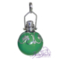 Llamador de ángeles Plata 925 con diseño Flores y Circón color Verde