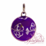 Llamador de ángeles Plata 925 con diseño Flores color Purpura