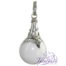 Llamador de ángeles Plata 925 con diseño cono color Blanco 21 mm