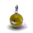 Llamador de ángeles Plata 925 con diseño Estrellas y lunas color Amarillo 15 mm