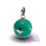 Llamador de ángeles Plata 925 con diseño Estrellas color Verde 18 mm