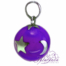 Llamador de ángeles Plata 925 con diseño Estrellas y lunas color Purpura 21 mm