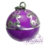 Llamador de ángeles Plata 925 con diseño Espirales color Purpura 21 mm