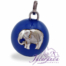 Llamador de ángeles Plata 925 con diseño Elefante de la Fortuna color Azul 21 mm