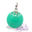 Llamador de ángeles Plata 925 con diseño Arabesco color verde-Turquesa 21 mm