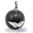 Llamador de ángeles Plata 925 con diseño Alas de Ángel color Negro 25 mm