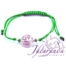 Pulsera macramé verde con centro de plata 925 árbol de la vida