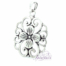 Colgante de Plata 925 Flor Vintage 25 x 15 mm
