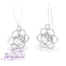 Pendientes de Plata 925 Amuleto Flor Om 18 mm