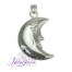 Colgante de Plata 925 liso diseño Media luna 22 x 15 mm
