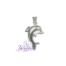 Colgante de Plata 925 liso diseño Delfín 16 x 20 mm