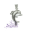 Colgante de Plata 925 liso diseño Delfín 18 x 22 mm