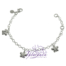 Pulsera cadena de plata 925 con 3 mariposas colgando