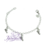 Pulsera cadena de plata 925 con 3 delfines colgando