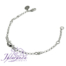 Pulsera cadena de plata 925 Luna con 2 estrellas